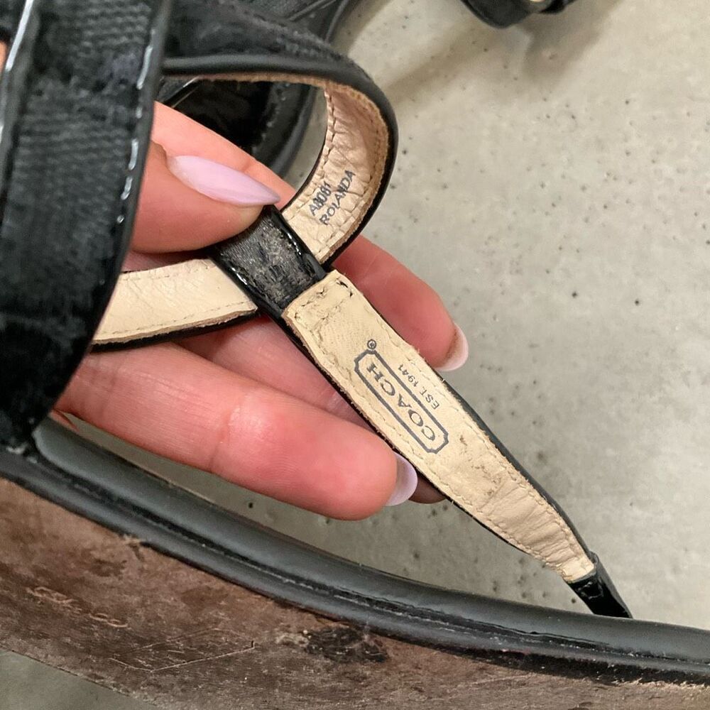 Coach Patent Leather Sandals - Picture 4 of 6